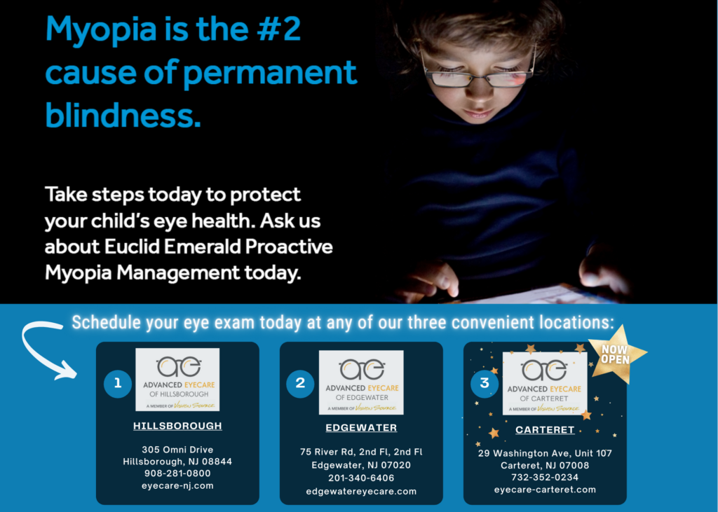 Myopia Control Therapy at Advanced Eyecare of Hillsborough, Edgewater and Carteret